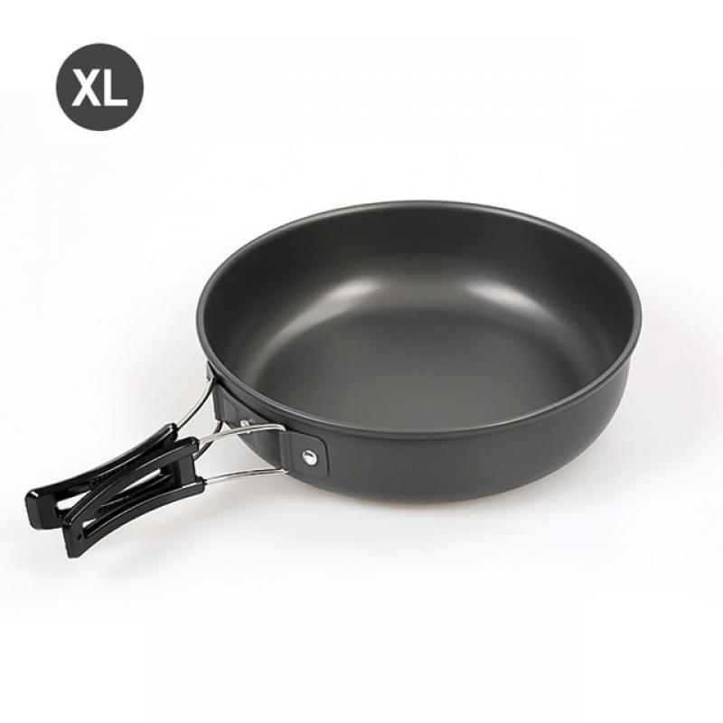 WESTTUNE Outdoor Non-stick Camping Frying Pan Aluminum Portable Lightweight Hiking Skillet Camping Cookware with Foldable Handle