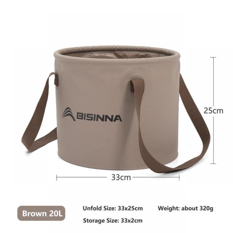 BISINNA New Folding Bucket Waterproof Water Sink Bucket Portable Outdoor Travel Foldable Basin Camping Hiking Storage Bucket