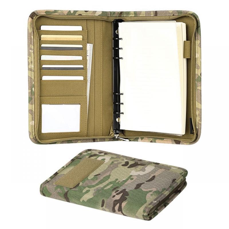 Kosibate Outdoor Notebook Cover with 80 Sheets of Loose-Leaf Paper Military Memorandum Army Weatherproof Tactical Notepad