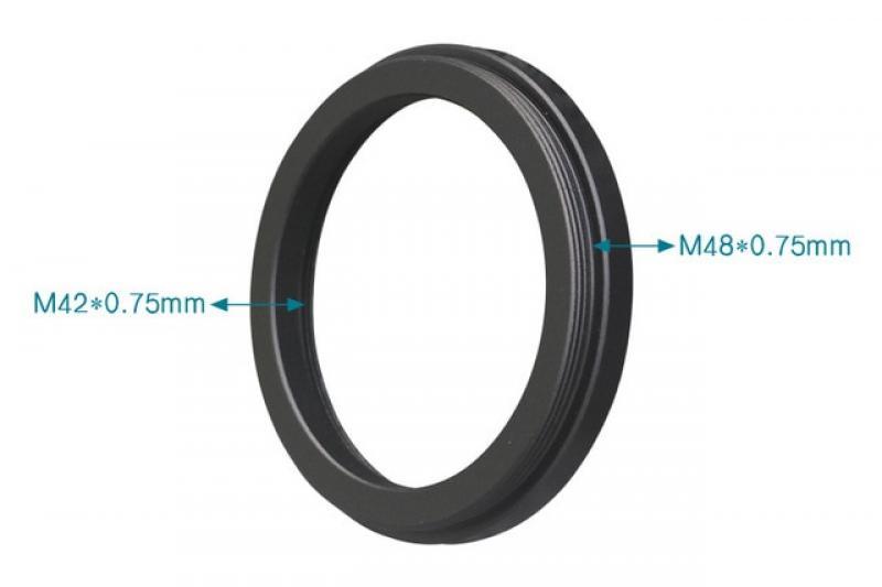 Datyson Threads Conversion Adapter Male M48 to M42 Female Metal T-Ring For Astronomical photography