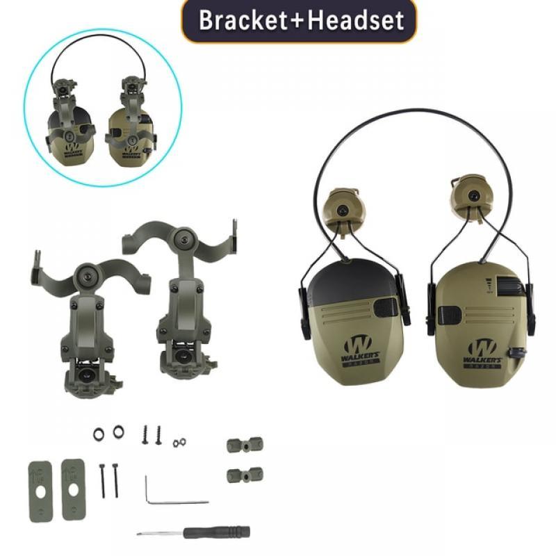 Shooting Headset Bracket Kit Multi-angle Rotation Helmet Rail Adapter Fit OPS Core ARC and Team Wendy M-LOK Rail Headphone Mount