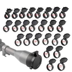 Rifle Scope Lens Cover Flip Spring Up Quick Open Lens Dust Cover Protection Cap For Different Size Hunting Caliber Riflescopes