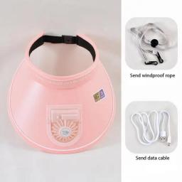 Summer Sun Hat With Fan Beach Hat 3-Speed Regulation Electric Fan Empty Cap Fishing Hiking Cap Sun Visor Breathable Golf Hat