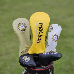 Sun Fisherman Hat Golf Club #1 #3 #5 Mixed Colors Wood Covers Driver Fairway Woods Cover PU Leather Headcovers Golf Putter