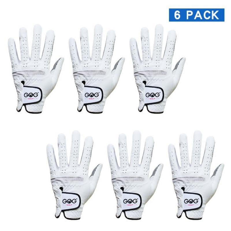 6 PCS Golf Gloves Men's Golf Glove Soft Breathable Pure Sheepskin Genuine Leather Slip-Resistant Design Drop Ship