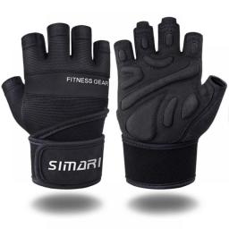 1 Pair Bodybuilding Gym Gloves For Men Women Weightlifting Dumbbell Training Anti-Slip Fitness Gloves Crossfit Workout Exercise