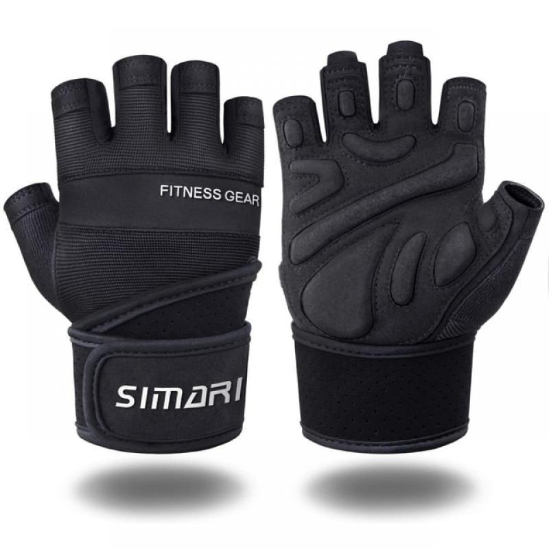 1 Pair Bodybuilding Gym Gloves for Men Women Weightlifting Dumbbell Training Anti-Slip Fitness Gloves Crossfit Workout Exercise