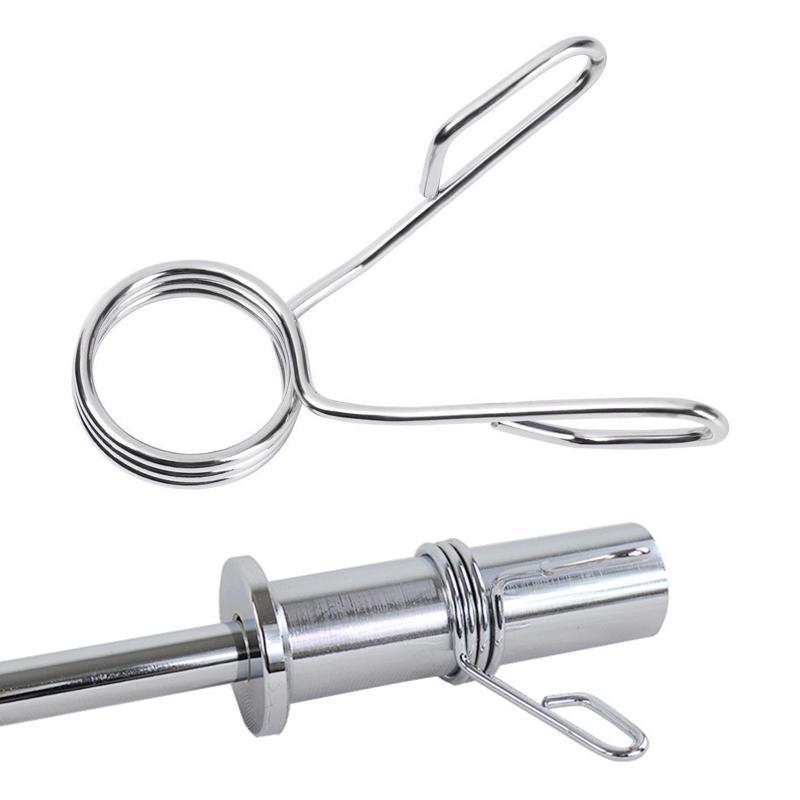 2pcs Barbell Spring Collars 50mm Gym Barbell Weight Spring Collar Lock Clips Dumbbell Gym Heavy Duty Design Weight Lifting Parts