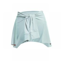 Decorative Fake Shirt Sport Gym Fitness One Piece Skirt Covering Buttocks Thin Half-length Bandage Yoga Dance Short Ballet Skirt