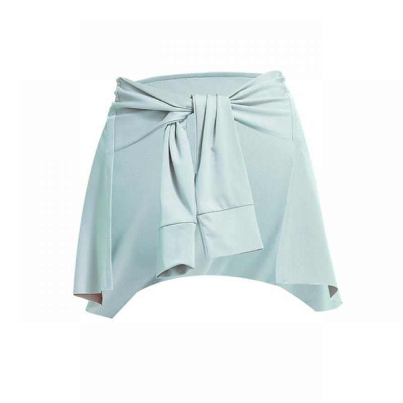 Decorative Fake Shirt Sport Gym Fitness One Piece Skirt Covering Buttocks Thin Half-length Bandage Yoga Dance Short Ballet Skirt