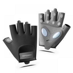 1 Pair Women Gym Gloves Weightlifting Fitness Training Non Slip Palm Protector Breathable Fingerless Bike Bicycle Cycling Gloves