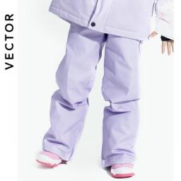 VECTOR Ski Professional Children's Ski Jacket Pants Warm Waterproof Boys Girls Outdoor Skiing Snowboarding Winter Ski Kids Set