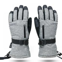 COPOZZ Ski Gloves Waterproof Gloves With Touchscreen Function Thermal Snowboard Gloves Warm Motorcycle Snow Gloves Men Women