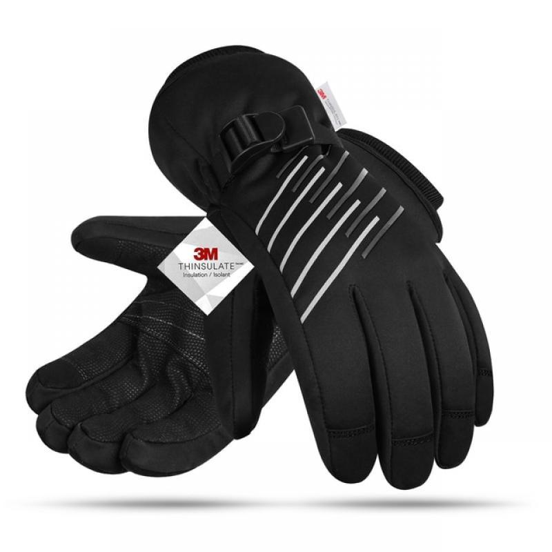 MOREOK Waterproof Ski Gloves 3M Thinsulate Thermal Glove Touchscreen Winter Cycling Gloves Warm Motorcycle Gloves Men Women