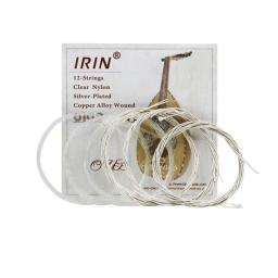 M MBAT High Quality 12Pcs/Set Turkey Oud Arab Lute Strings Clear Nylon Silver Plated Copper Alloy Wound String Accessories O102
