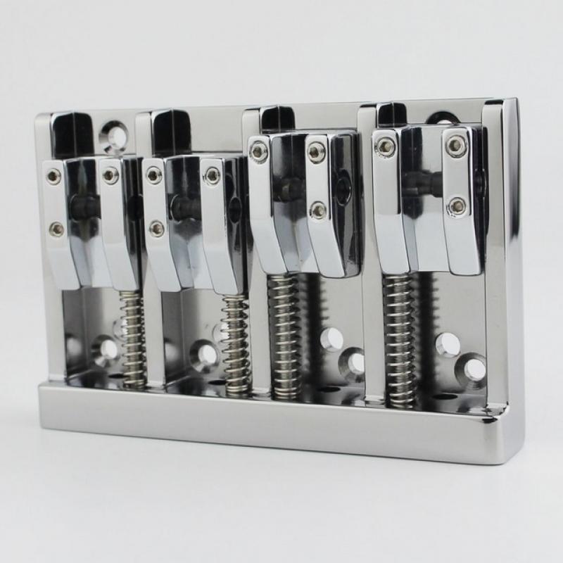 Four String Bass Bridge (Adjustable Chord Distance) Silver, Black, Gold