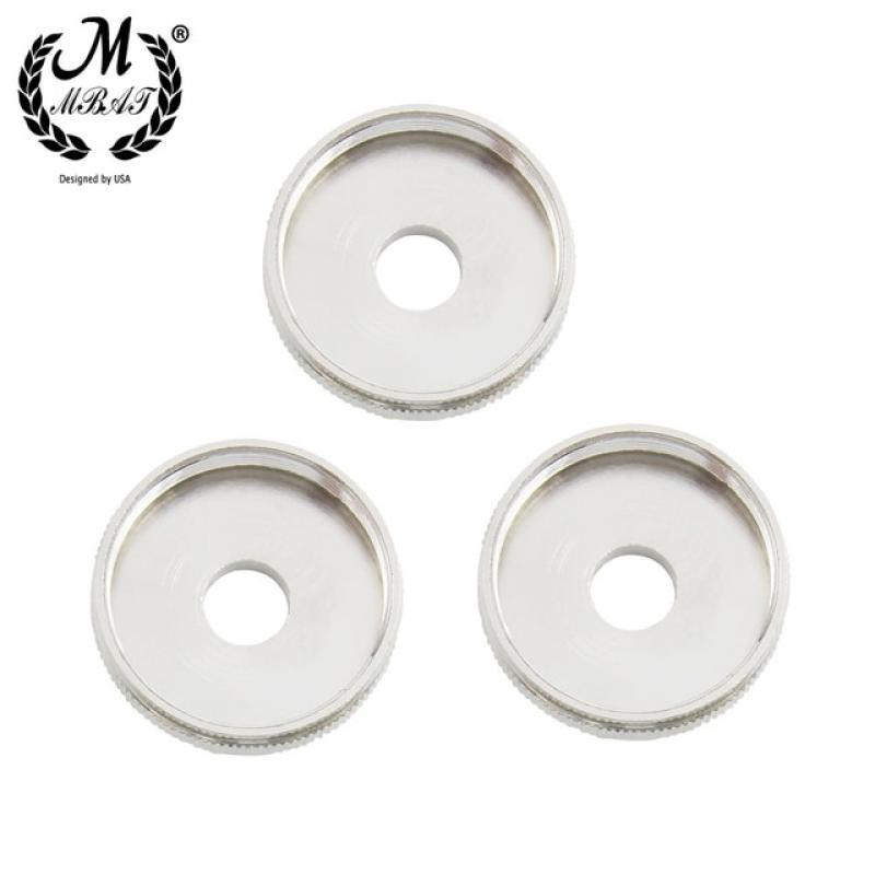M MBAT 3Pcs Trumpet Button Bottom Screw Piston Lower Cover And Upper Screw Piston Upper Cover Silver Trumpet Replacement Parts