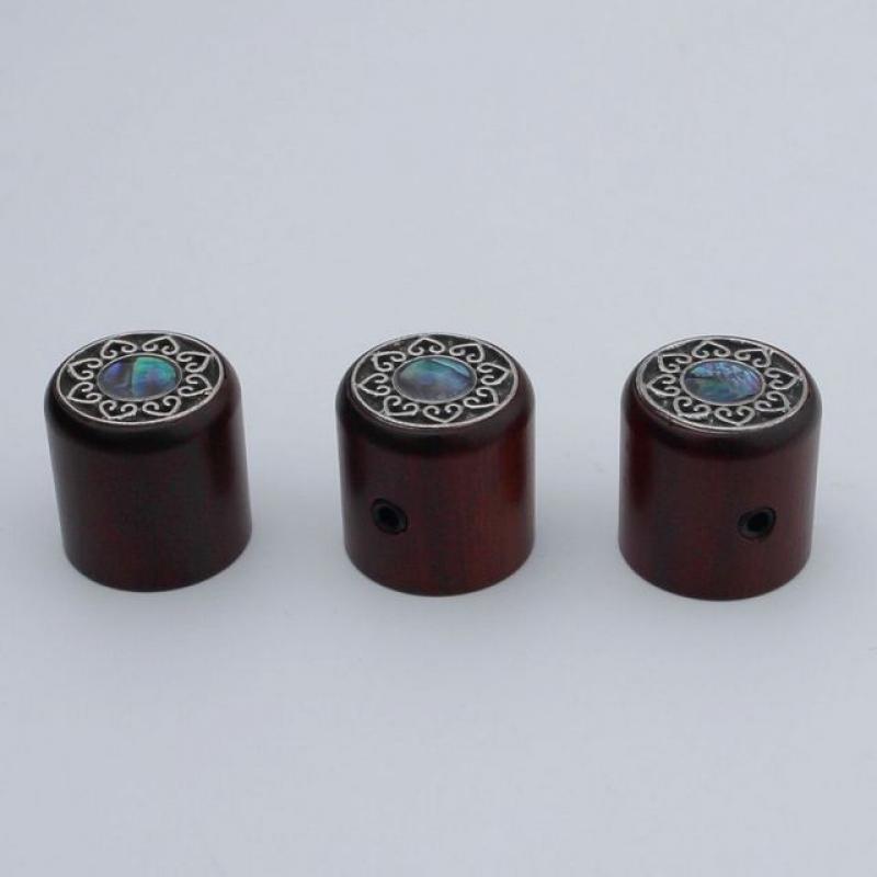 Guyker 3Pcs Red Sandalwood Potentiometer Control Knobs Dia. 6mm(0.24") Shaft Pots-Rotary Volume Tone Knob WK003