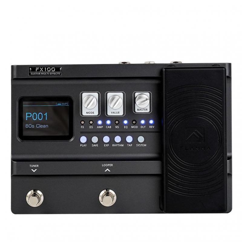 FLAMMA FX100 Multi Effects Processor Guitar Pedal with 151 Effects 200 preset 80s Looper 55 Amp Modeling  Expression pedal