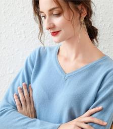 MRMT 2022 Brand New Women's Sweater V-Neck Loose Knit Women Sweaters Garment Knitwear Woman Pullover For Female Tops Pullovers