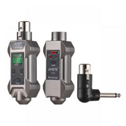 JAYETE UHF Automatic Transmitter Setup Wireless Microphone System Plug On XLR Wireless Transmitter Receiver Wired Mic Adapter