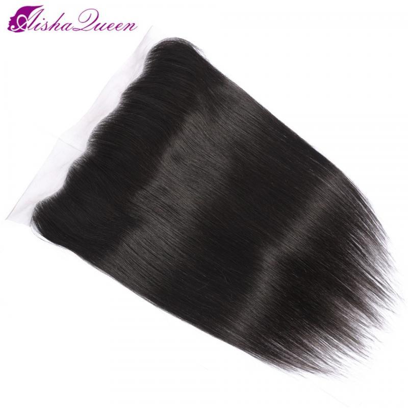 Aisha Queen Hair 13*4 Ear to Ear Lace Frontal Malaysian Straight Human Hair Closure Natural Color Non-Remy Lace Frontal Hair