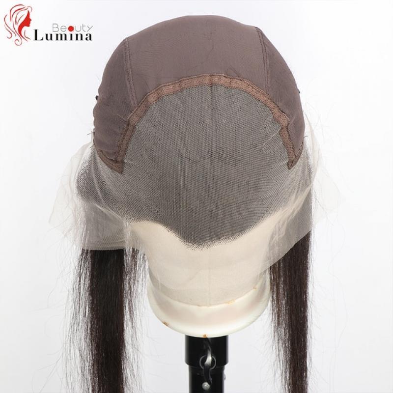 Bone Straight Human Hair 13x6 Lace Frontal Brazilian Natural Remy Hair 22 Inch Pre Plucked Lace Front With Baby Hair Extension