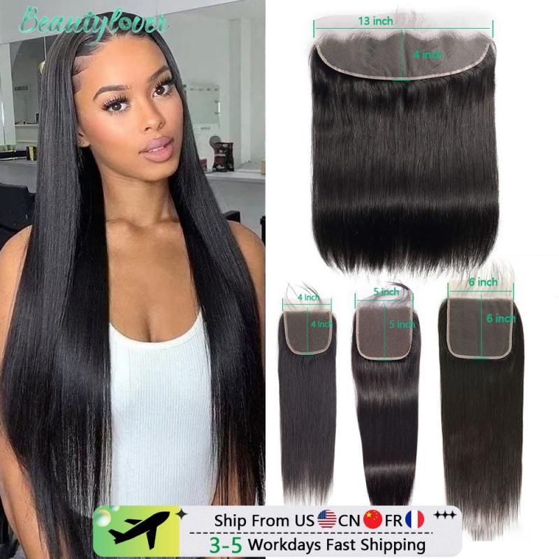 4X4 5X5 6X6 Closure 13X4 Lace Frontal Only HD Transparent Lace Closure 8-26inch Brazilian Straight Lace Frontal Sale For Women