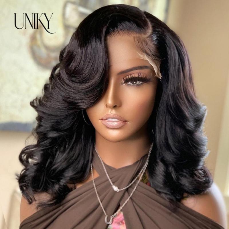 Body Wave Short Bob Wig Transparent T Part Lace Human Hair Wigs for Women PrePlucked Natural Hair Remy Brazilian Wigs On Sale