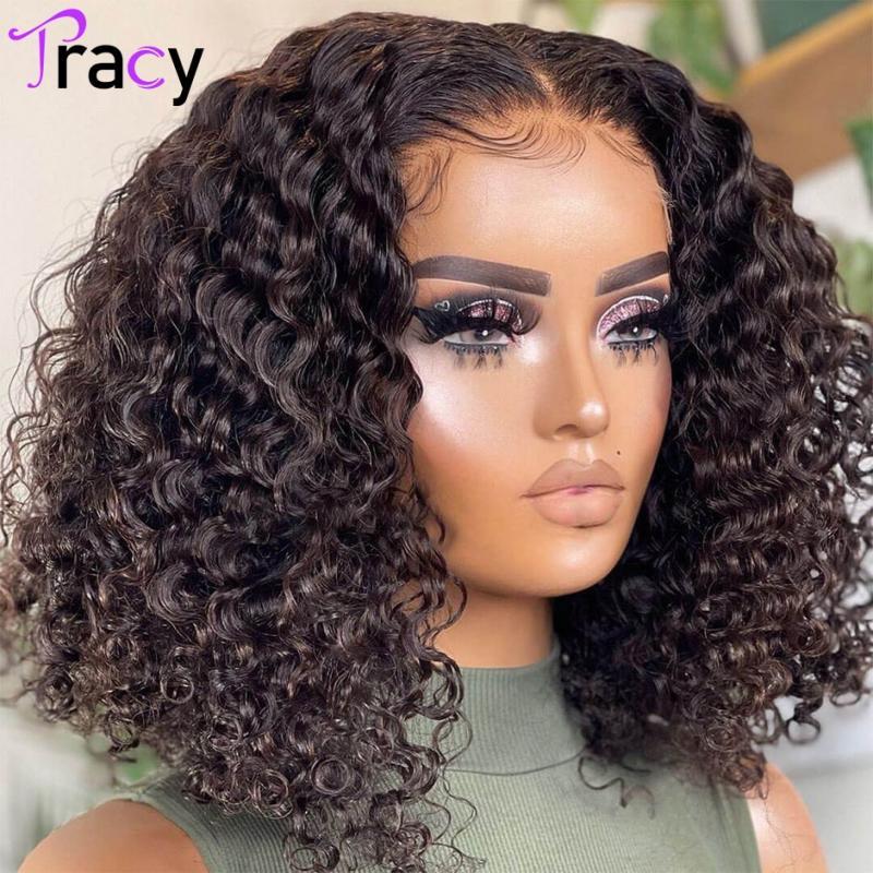 Glueless Wear And Go Wig Pre Plucked Water Wave Bob Wig HD Lace Glueless 4x4 Closure Wig Pre Cut Hairline Ready to Go Wigs