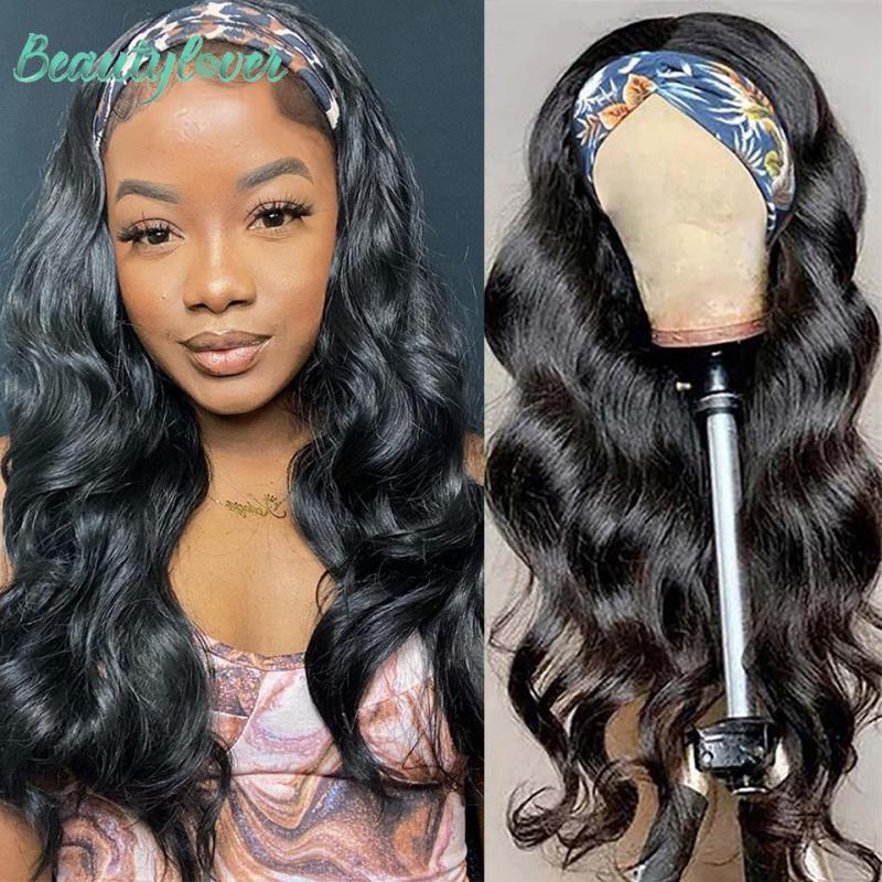 Body Wave Wig Headband Wigs Human Hair 180% Density Glueless Wig Remy Brazilian Hair Wigs For Women 18 30 Inch Full Machine Made
