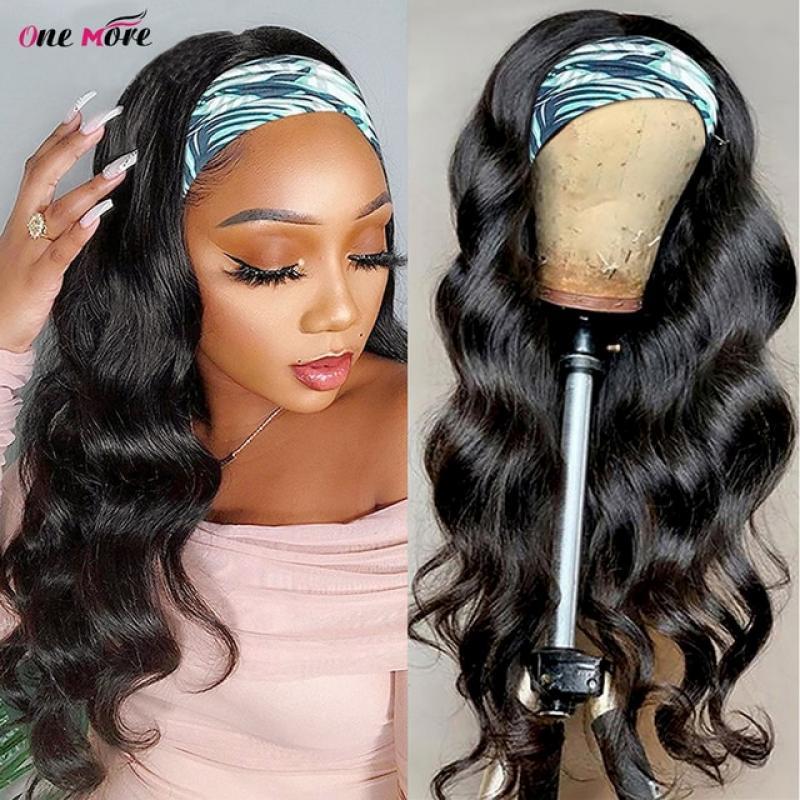 Headband Wig Human Hair Body Wave Kinky Curly Human Hair Wig Glueless Wigs For Black Women Brazilian Hair Yaki Human Hair Wigs
