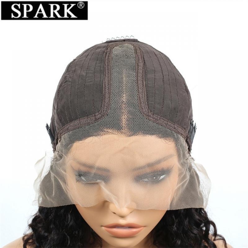 Short Curly Bob Brazilian Human Hair Lace Front Wigs 13X4 Lace Frontal 4x4 Closure Deep Wave Wig For Black Women 180 Density