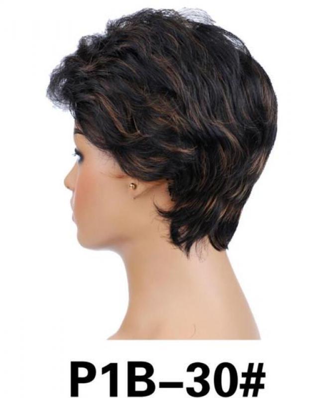 Blice Synthetic Hair Mix Color Short Natural Wave For Women Free Shipping Heat Resistant Kanekalon Wig P1B/30 Daily Wigs