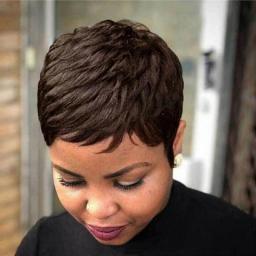 HAIRJOY Synthetic Pixie Cuts Hair Wigs African American Short Wig Female Hairstyles