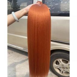 Bone Straight Hair Bundles Salon Natural Hair Extensions Fake Fibers Super Long Synthetic Yaki Straight Hair Weaving Full To End