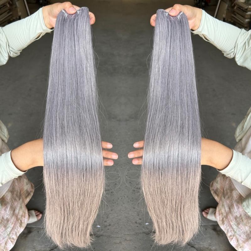 Straight Hair Extensions Heat Resistant Synthetic Hair Bundles Colorful High Temperature Cosplay Brown Blonde Hair Free Shipping