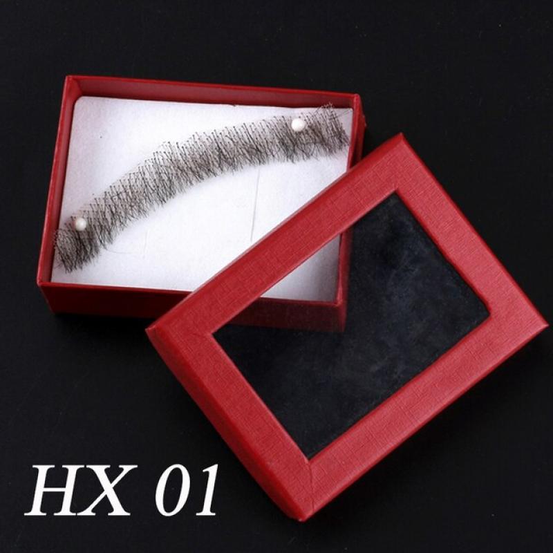 Alileader Top Selling Fake Beard Hand Made 100 percent Real Hair Swiss Lace Comfortable Invisible Remy Hair Mustache For Men