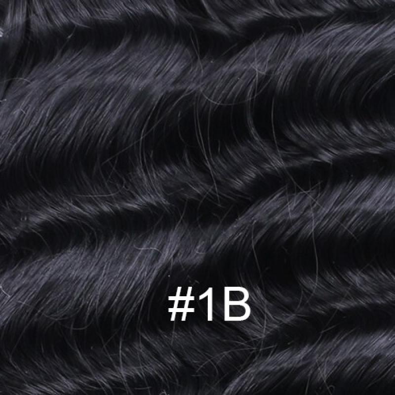 Color 2# Deep wave hair 300Gram/lot High temperature Synthetic Hair bundles 12-20 inch available hair weave