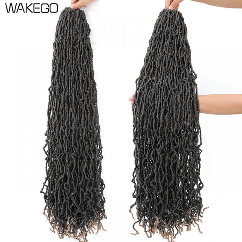 18 24 36 Inch 6 Packs Soft Locs Crochet Hair New Faux Locs Crochet Hair Pre Looped Crochet Hair for Black Women 21 Strands/Pack