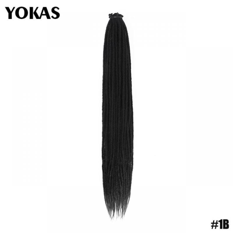 Dreadlock Extensions Handmade Crochet Hair Synthetic 24 36 Inches Dread Extension Crochet Braids For Women Dreadlocks Hair YOKAS
