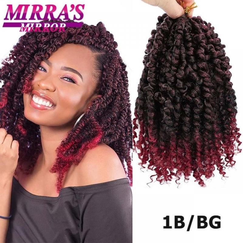 Passion Twist Crochet Hair 6/8/12/18 Inch Short Bob Pre-Looped Crochet Braids For Black Women Synthetic Braiding Hair Extensions