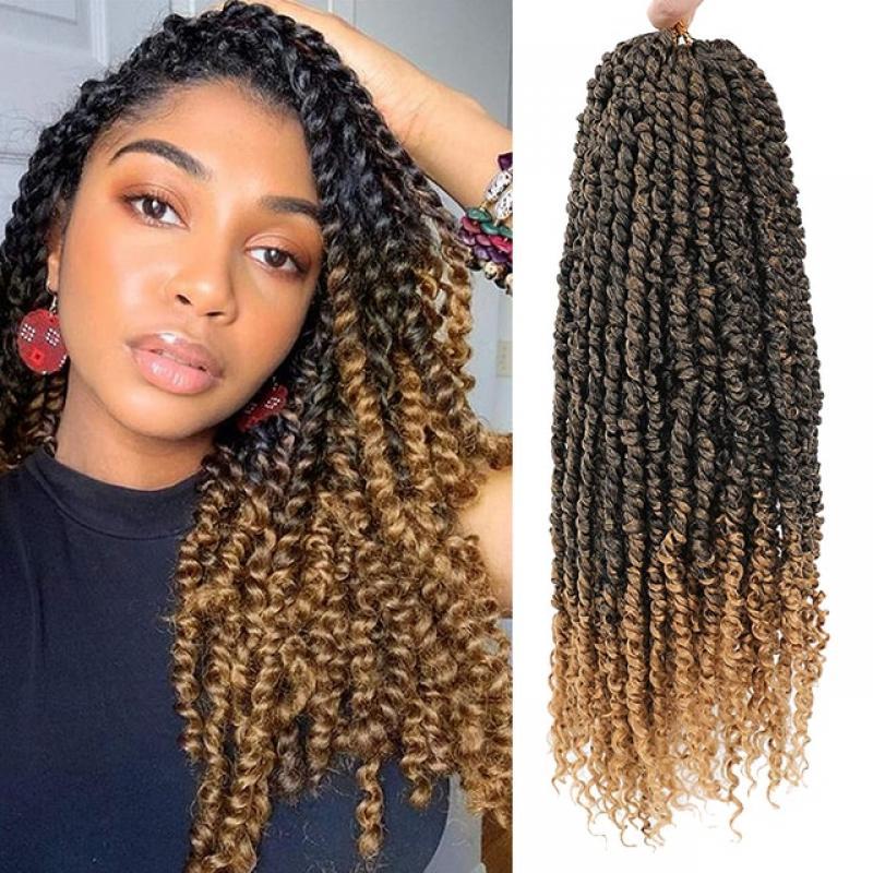 Sambriad Passion Twist Hair 18 Inch Synthetic Crochet Hair Pretwisted Crochet Braids For Black Women Goddess Bohemian Extensions
