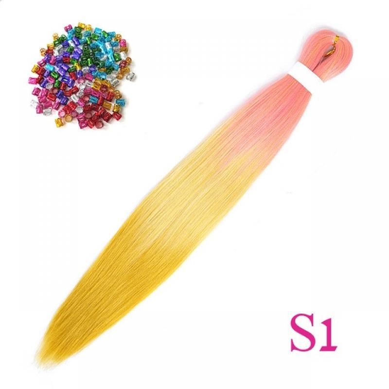Ombre EZ Braids Crochet Hair Kanekalon Fiber Xpression Pre Stretched Twist Braiding Hair Extensions For Women Wholesale 26 Inch