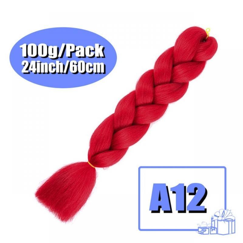 Braiding Hair Extensions 24 Inch Synthetic Kanekalon Hair Afro Pink Green Blue Ombre Crochet Jumbo Hair for Kids Braids Alororo