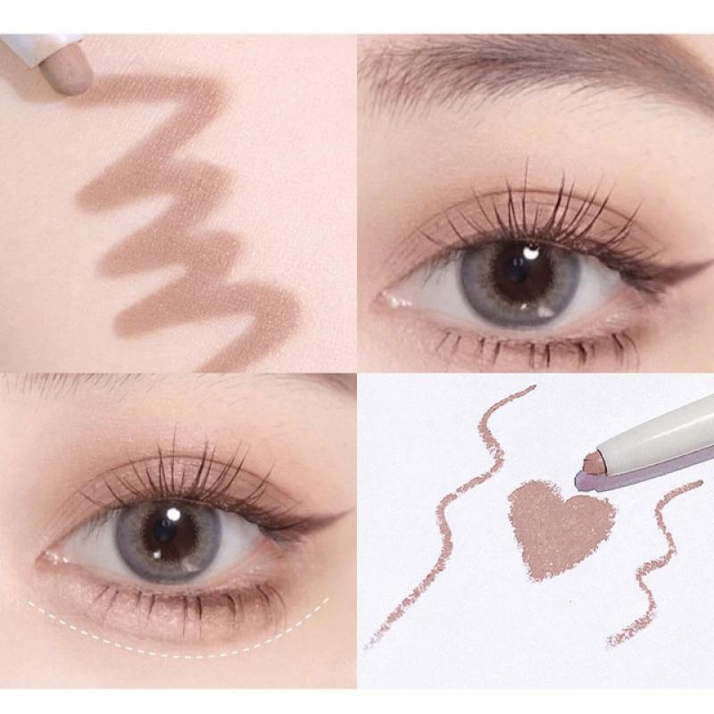 Liquid Eyeliner Lying Silkworm Pen Matte Shadow Long-lasting Waterproof Quick-dry Tea Brown Pen Glitter Eye Makeup Beauty Tools