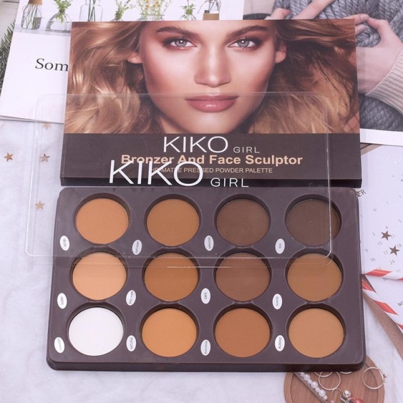 12 Color Matte Trimming Makeup Palette Face Foundation White Brown Female Cosmetic Easy To Color Lasting Nature Water Proof