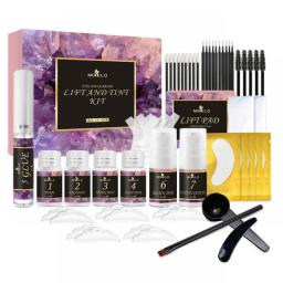 Lifting Lashes Kit Lash Lifiting Curling Eyelash Perm Kit Eye Makeup Eyelash Eyebrow Dye Tint Combination Eyelash Enhancer