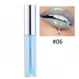 6 Colors Laser Holographic Lip Gloss Liquid Lipstick Mermaid Pigment Longlasting Glitter Lipgloss Waterproof Metallic Lip Makeup