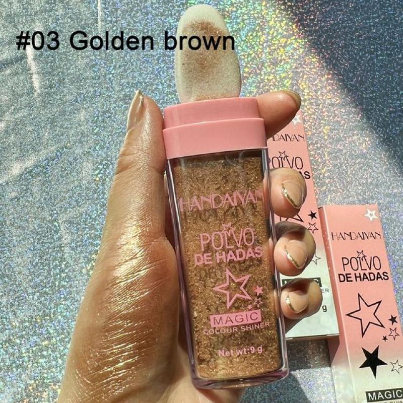 New White Moonlight Highlighter Powder Polvo De Hadas Glitter Powder Shimmer Contour Powder for Face Body Highlight Makeup